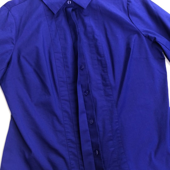 NWOT Worthington (Petite) Indigo Button Up Blouse - Picture 5 of 5